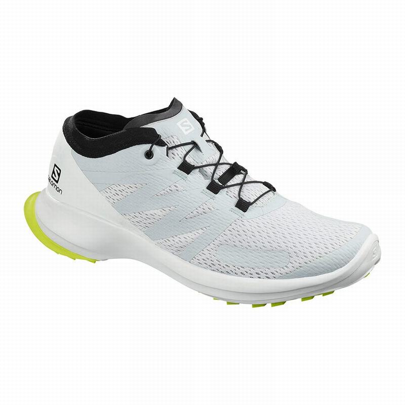 Salomon Singapore Mens Trail Running Shoes - SENSE FLOW White/Grey | 01468-APYL